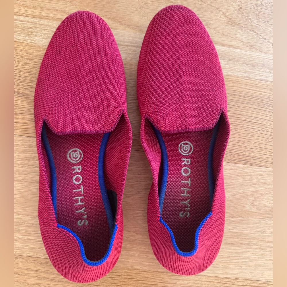 Rothy's Vibrant Red Knit‎ Loafers